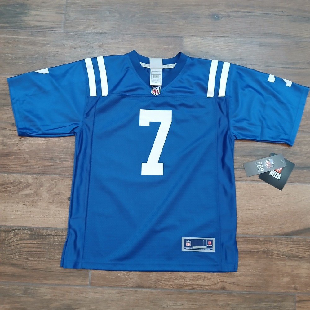 Indianapolis Colts Jersey Youth Large Blue NFL Pro Line Jacoby Brissett #7